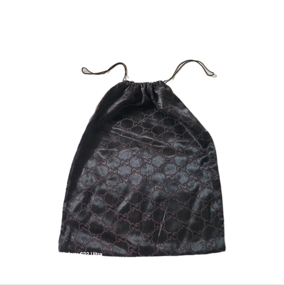 Gucci Vintage GG Monogram Drawstring Dust Bag Pouch Made in Italy